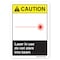 Signmission ANSI Caution Sign, Laser In Use Do Not Stare Into Beam, 10in X 7in Decal, 7" H, 10" W, Landscape OS-CS-D-710-L-19774 - alternate 1